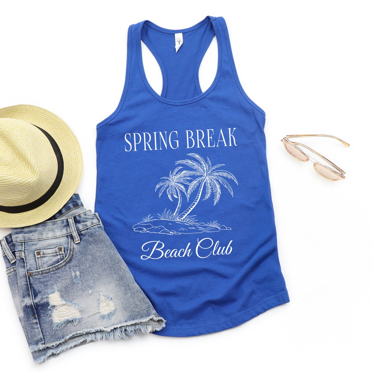 Spring Break Beach Club - Women's Graphic Racerback Tank Top