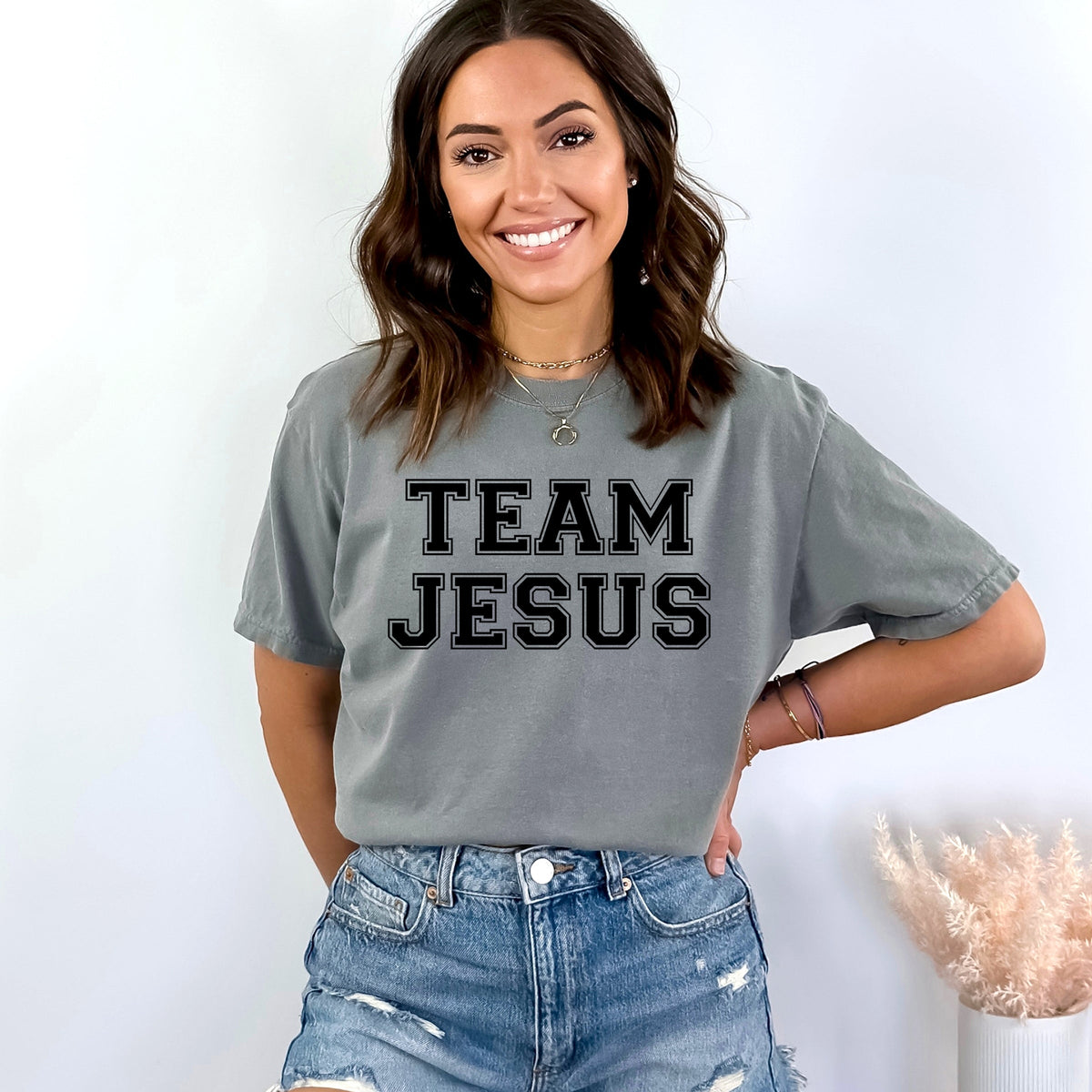 Team Jesus - Women's Garment Dyed Graphic T-Shirt