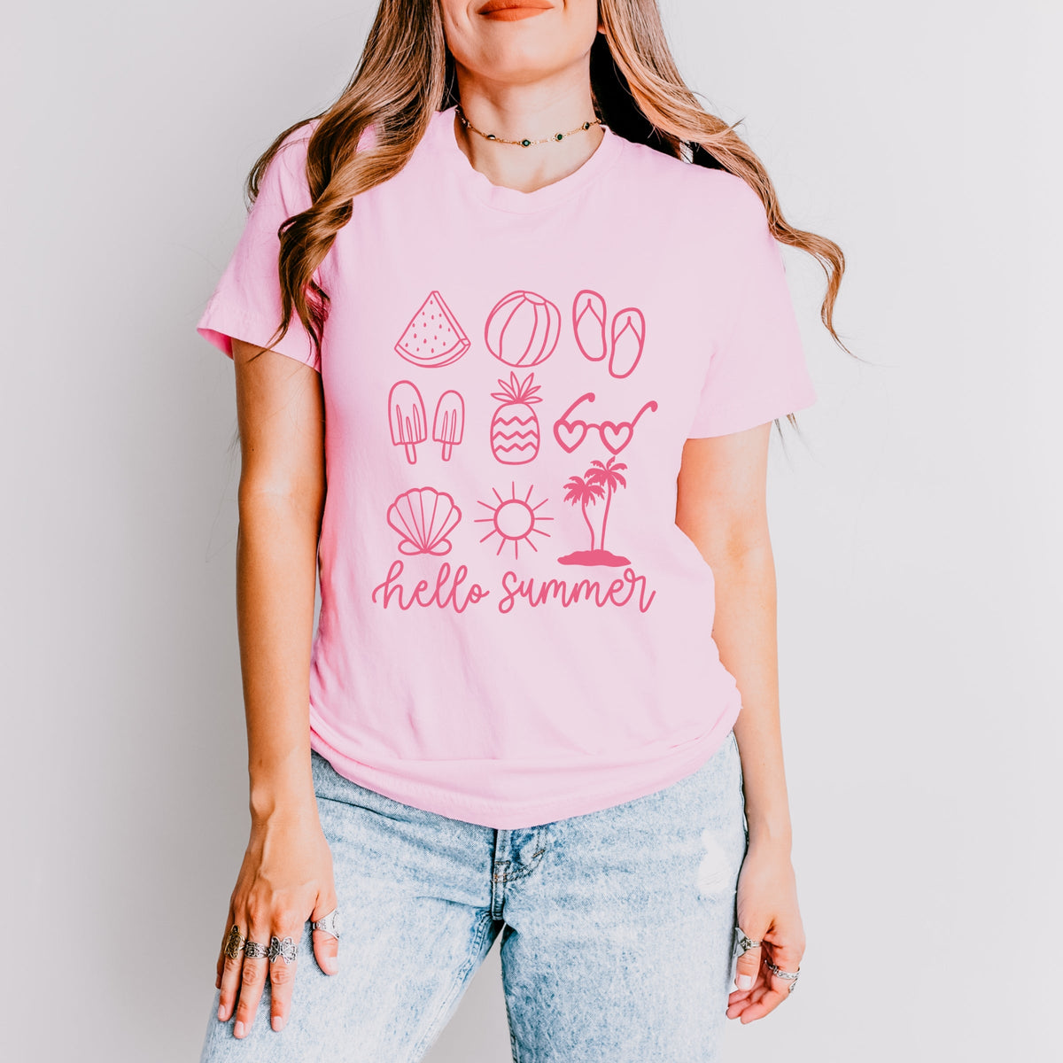 Hello Summer Chart - Women's Short Sleeve Graphic T-Shirt