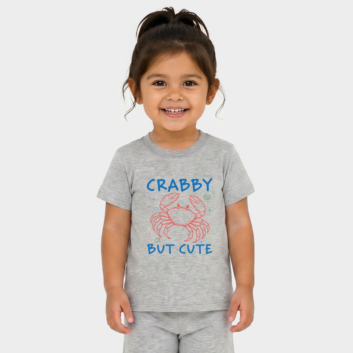 Crabby But Cute - Toddler Crew Shorts Set