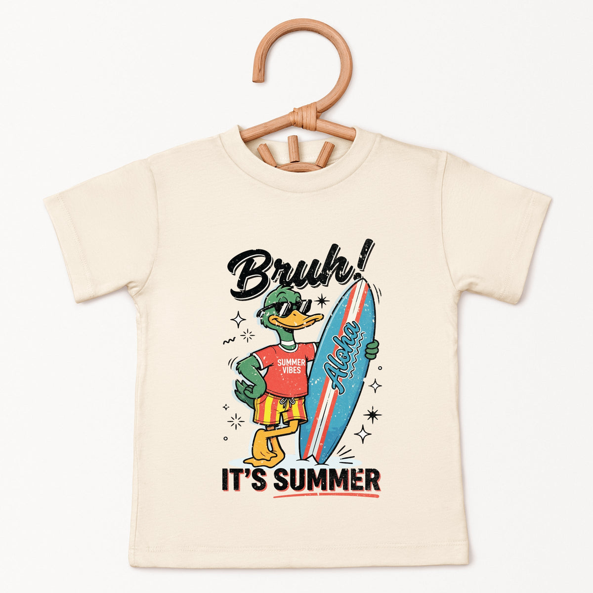 Bruh! It's Summer Duck - Toddler Short Sleeve Graphic T-Shirt