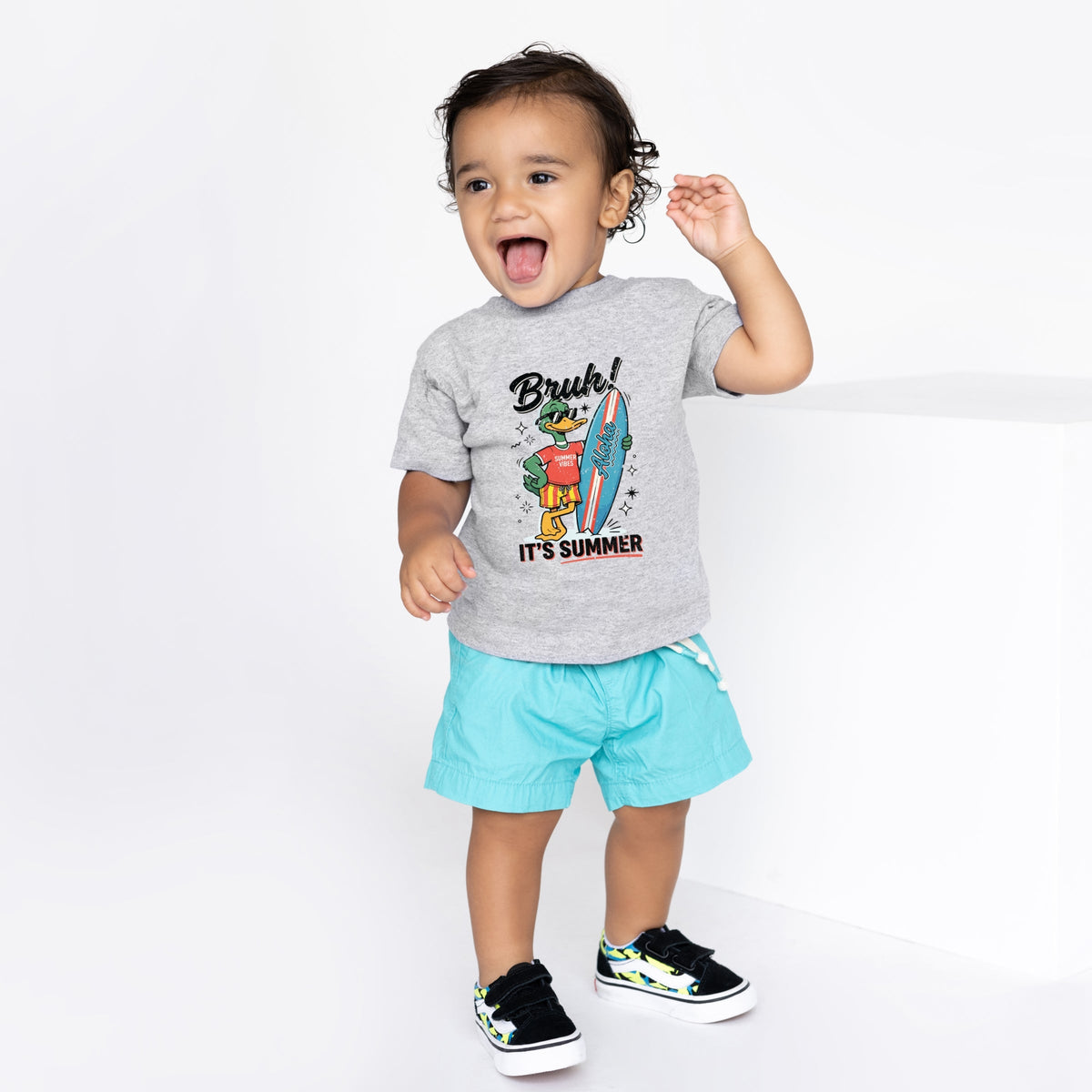 Bruh! It's Summer Duck - Toddler Short Sleeve Graphic T-Shirt