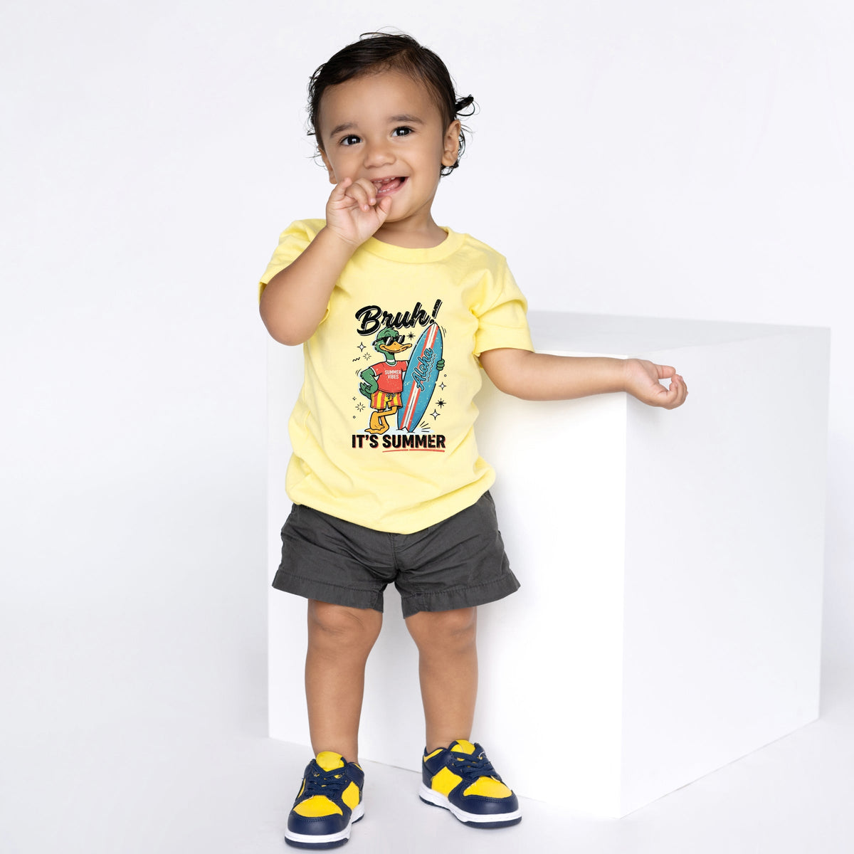Bruh! It's Summer Duck - Toddler Short Sleeve Graphic T-Shirt