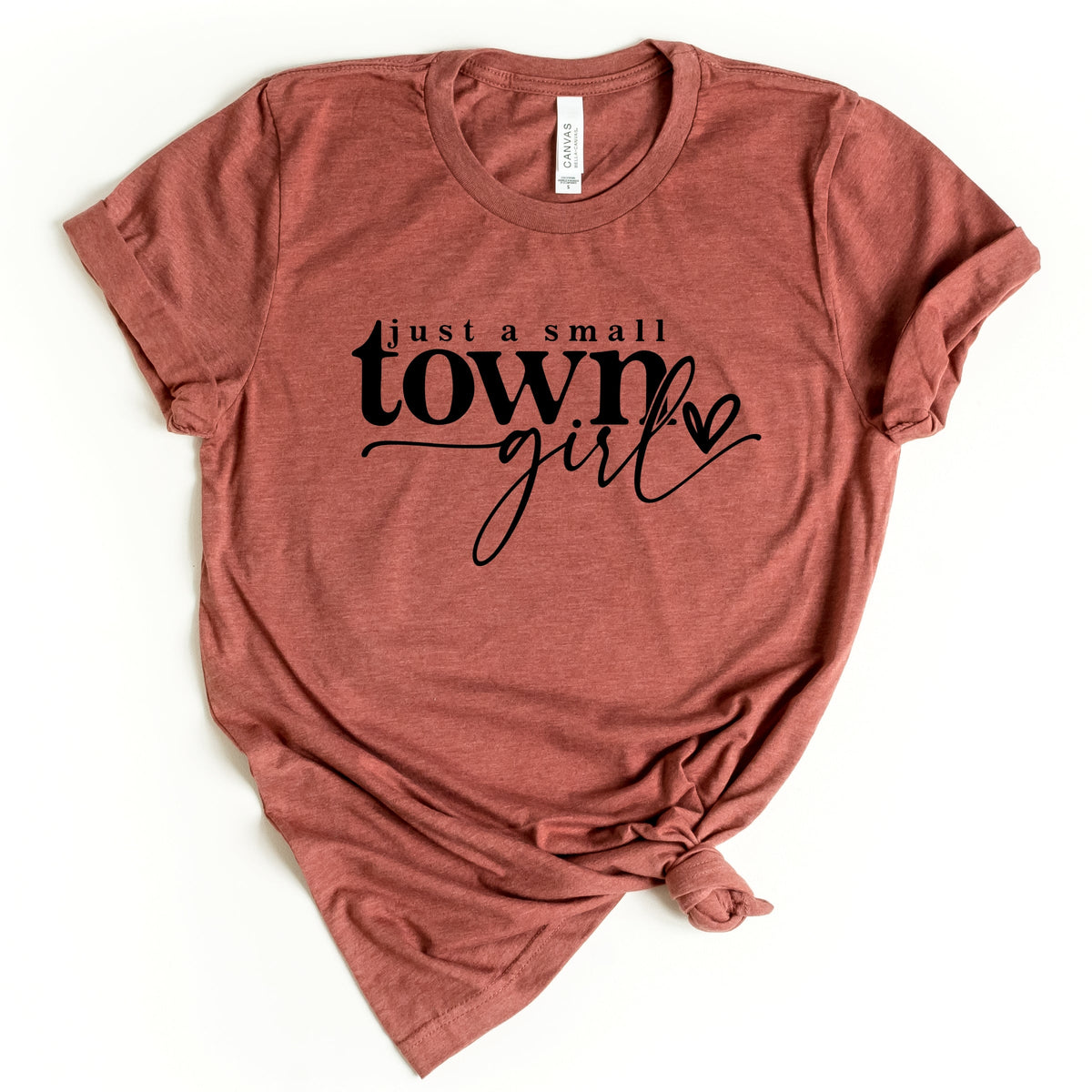 Small Town Girl Heart - Women's Short Sleeve Graphic T-Shirt