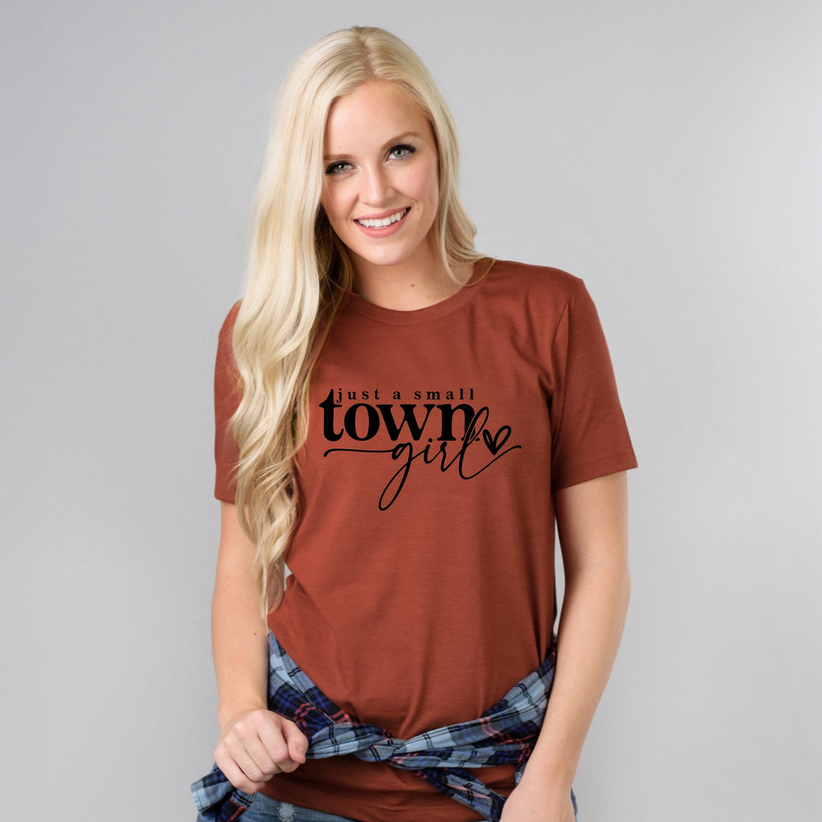 Small Town Girl Heart - Women's Short Sleeve Graphic T-Shirt