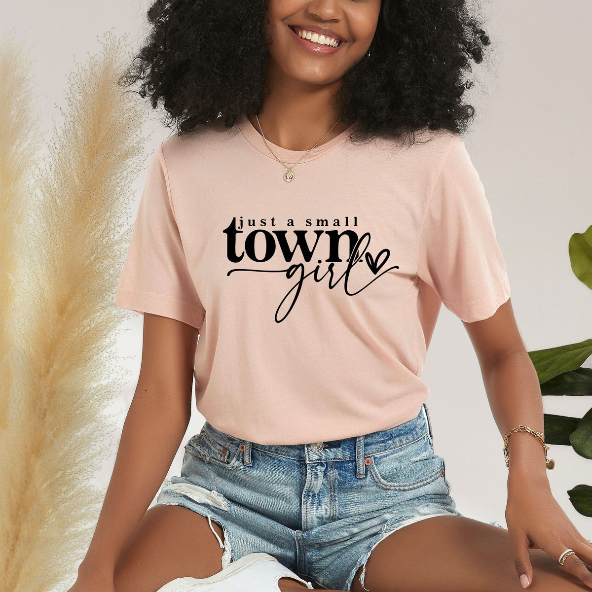Small Town Girl Heart - Women's Short Sleeve Graphic T-Shirt