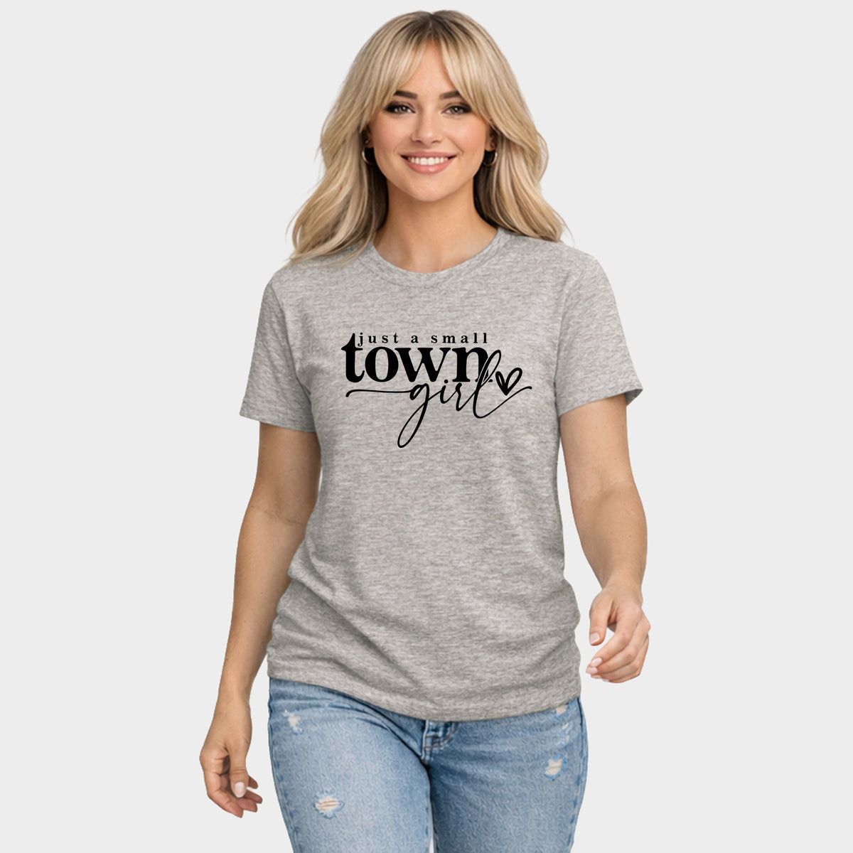 Small Town Girl Heart - Women's Short Sleeve Graphic T-Shirt