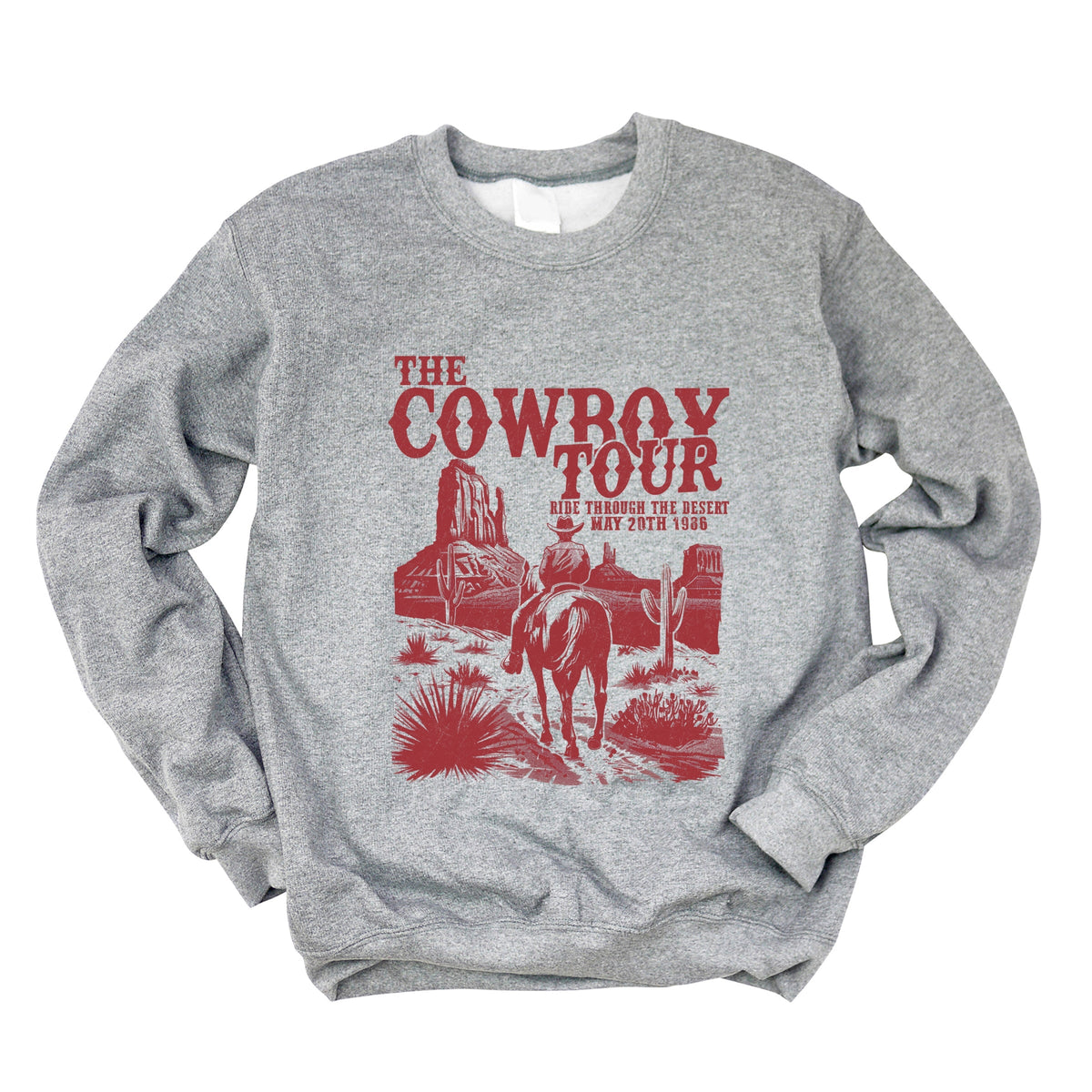 The Cowboy Tour Distressed -  Women's Graphic Sweatshirt