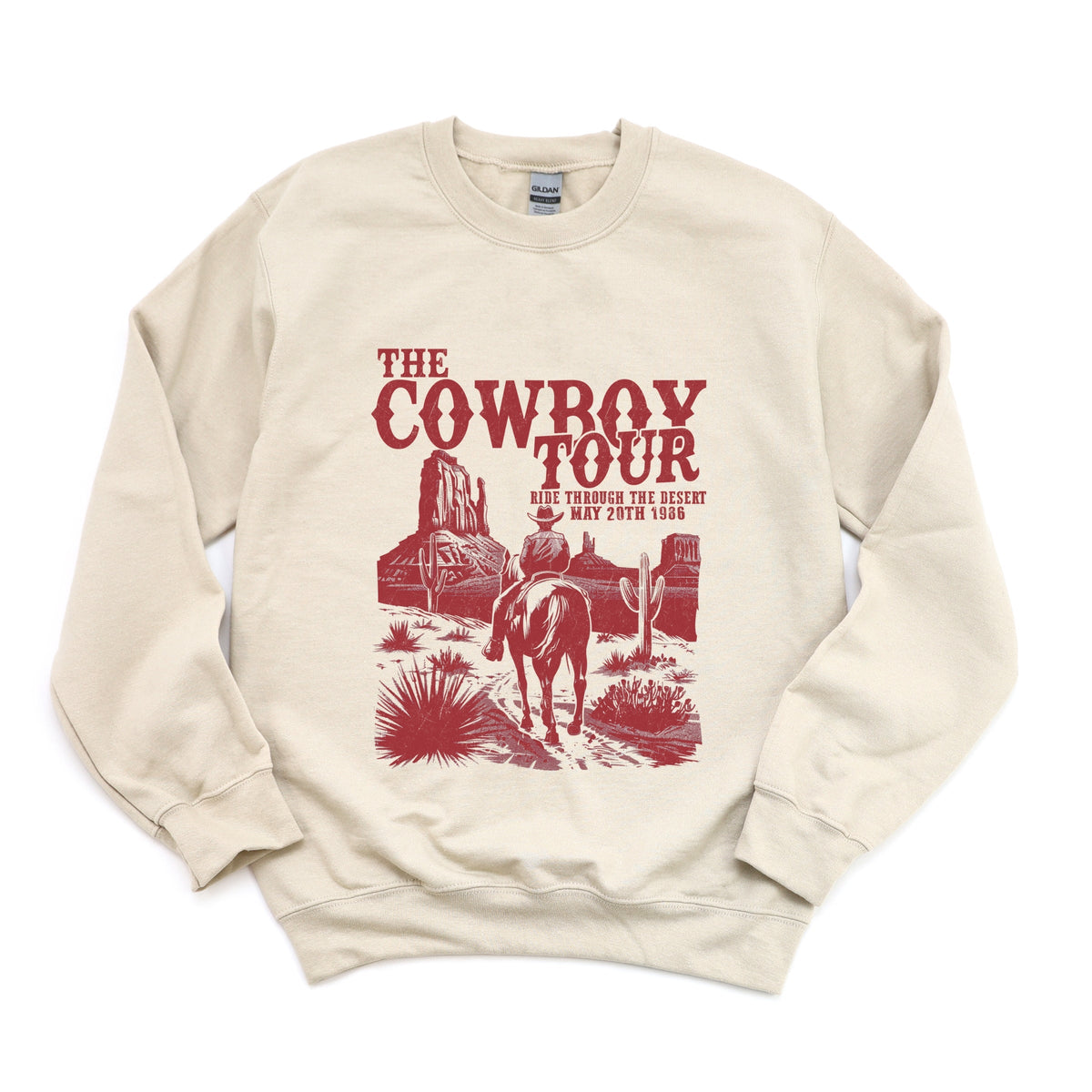 The Cowboy Tour Distressed -  Women's Graphic Sweatshirt