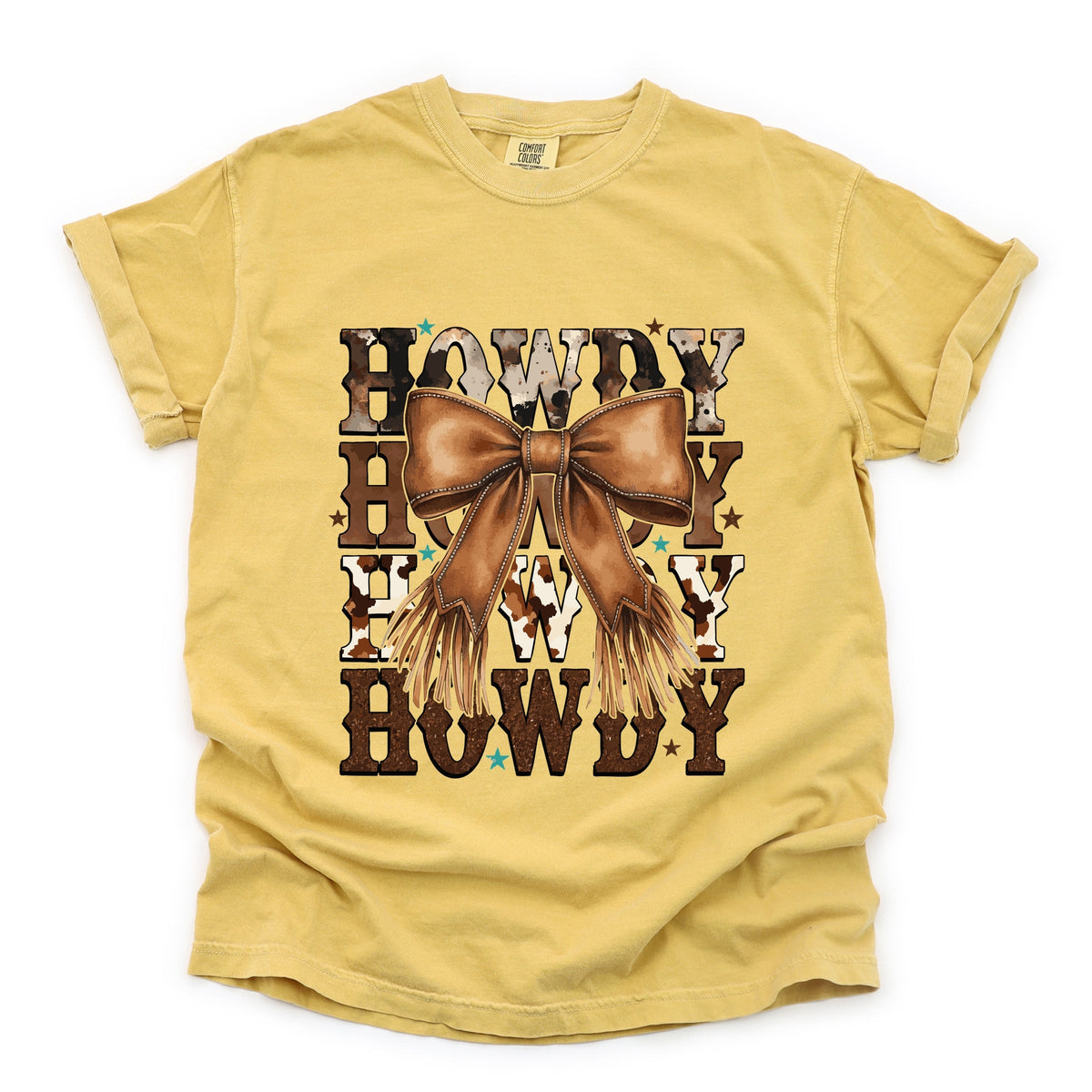 Coquette Howdy Stacked - Women's Garment Dyed Graphic T-Shirt