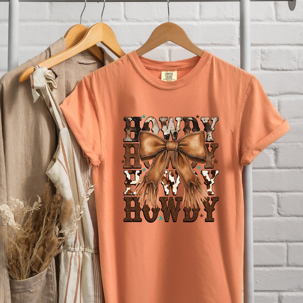Coquette Howdy Stacked - Women's Garment Dyed Graphic T-Shirt