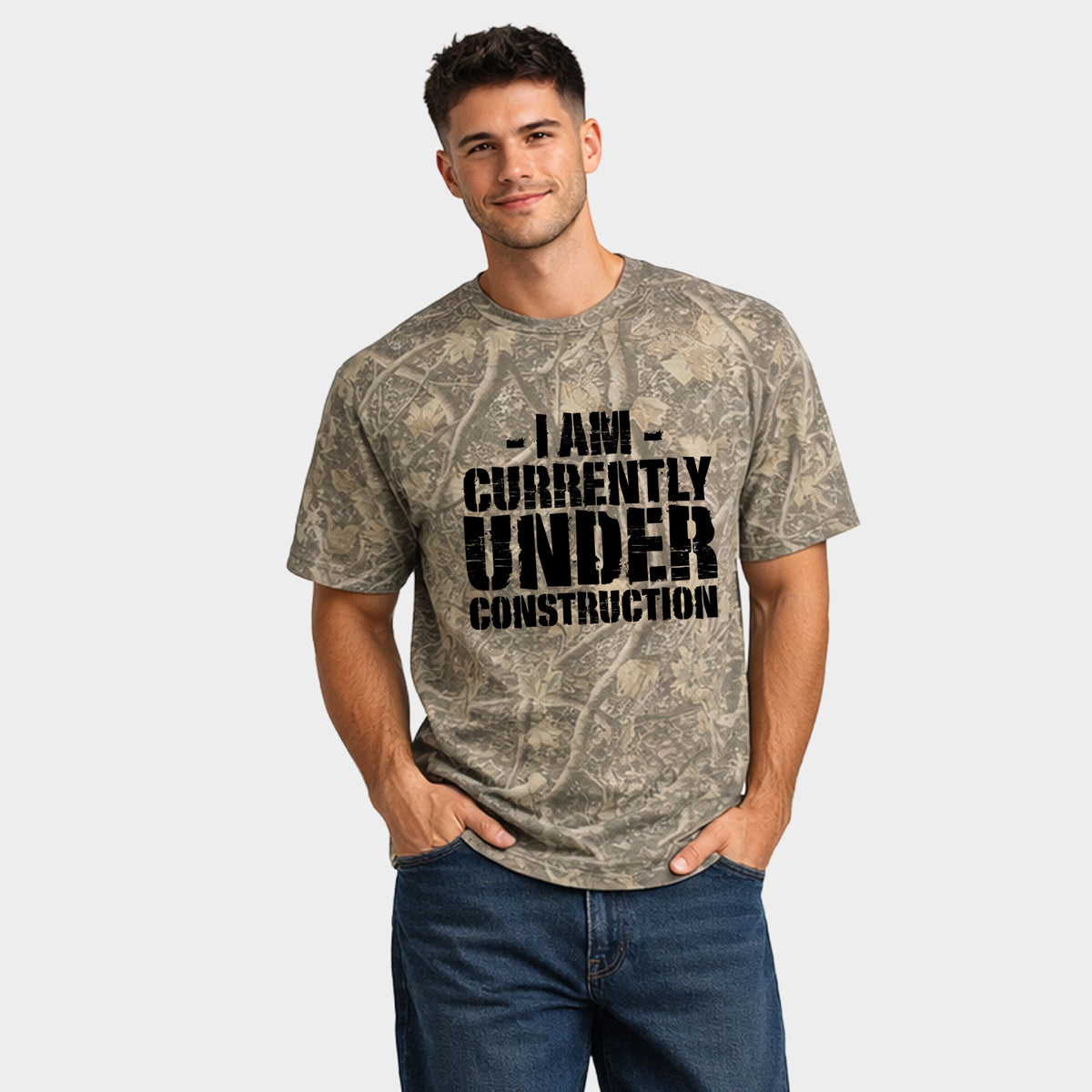 Currently Under Construction - Men's Heavyweight Camo Tee