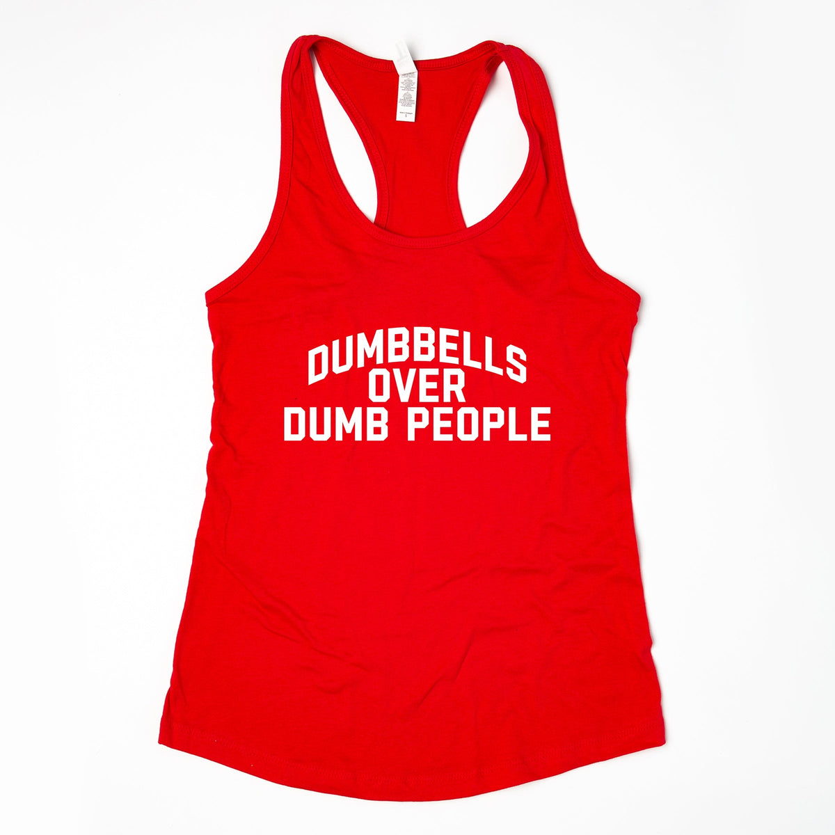 Dumbbells Over Dumb People - Women's Graphic Racerback Tank Top
