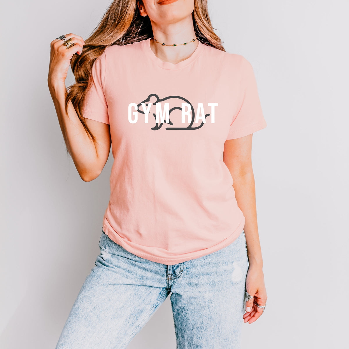 Gym Rat Outline - Women's Short Sleeve Graphic T-Shirt
