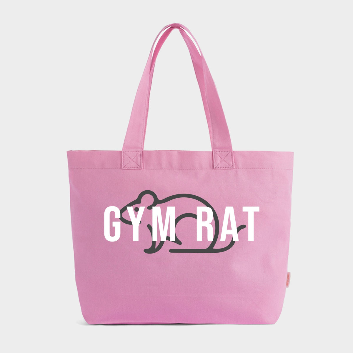 Gym Rat Outline - Zippered Canvas Tote