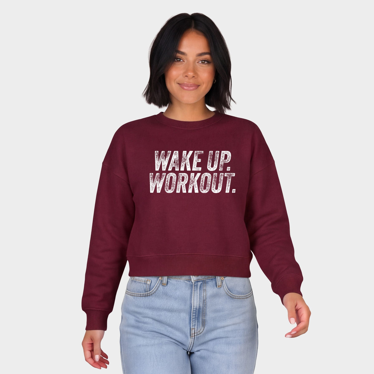Wake Up. Workout. - Women's Cropped Sweatshirt