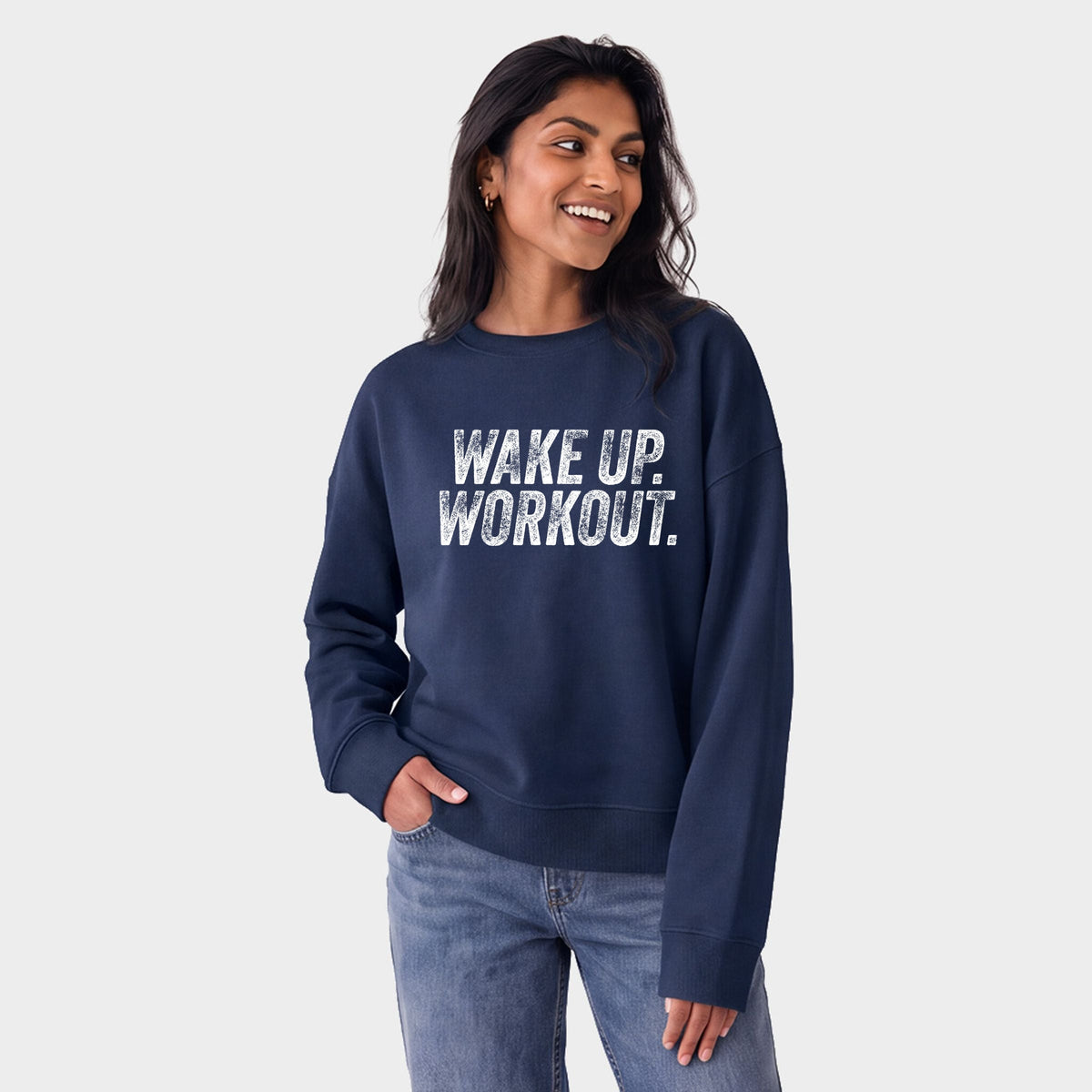 Wake Up. Workout. - Women's Cropped Sweatshirt