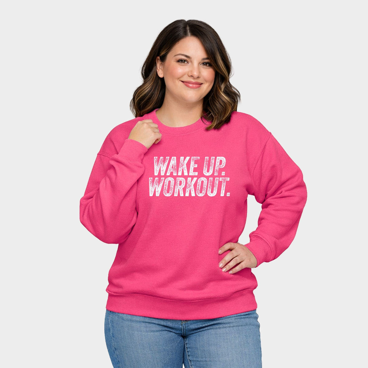 Wake Up. Workout. - Women's Plus Sweatshirt
