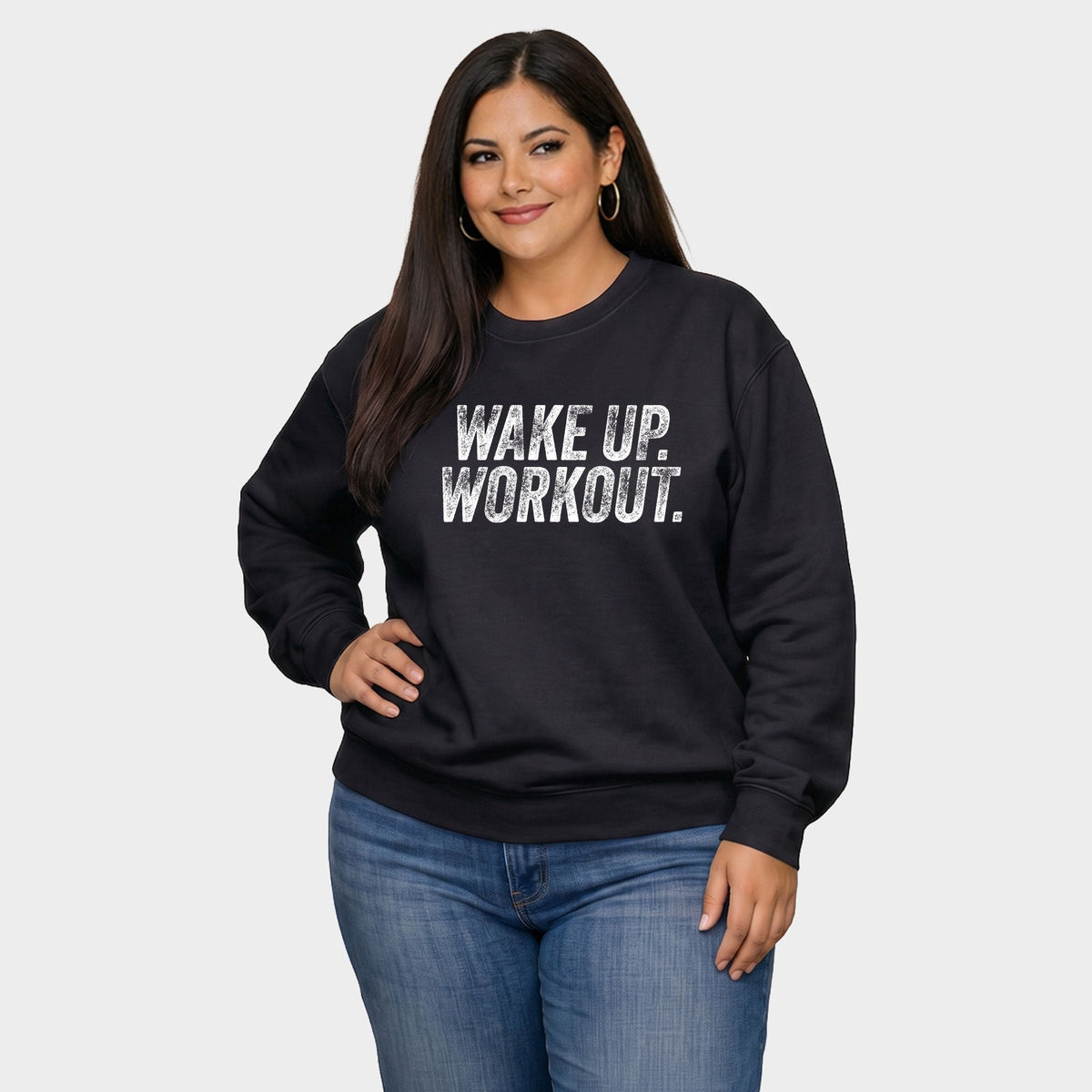 Wake Up. Workout. - Women's Plus Sweatshirt