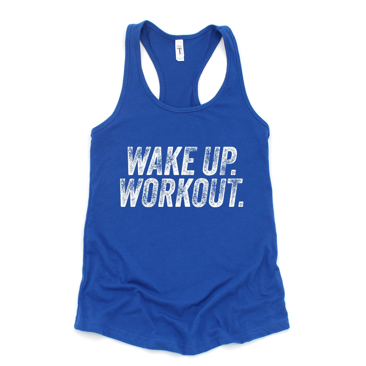 Wake Up. Workout. - Women's Graphic Racerback Tank Top