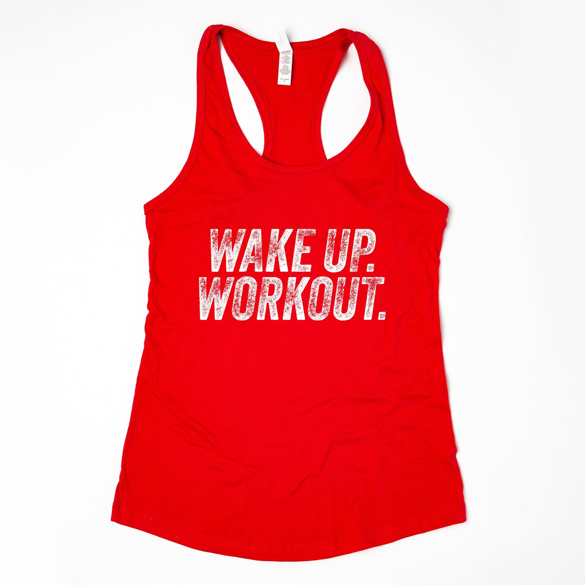 Wake Up. Workout. - Women's Graphic Racerback Tank Top