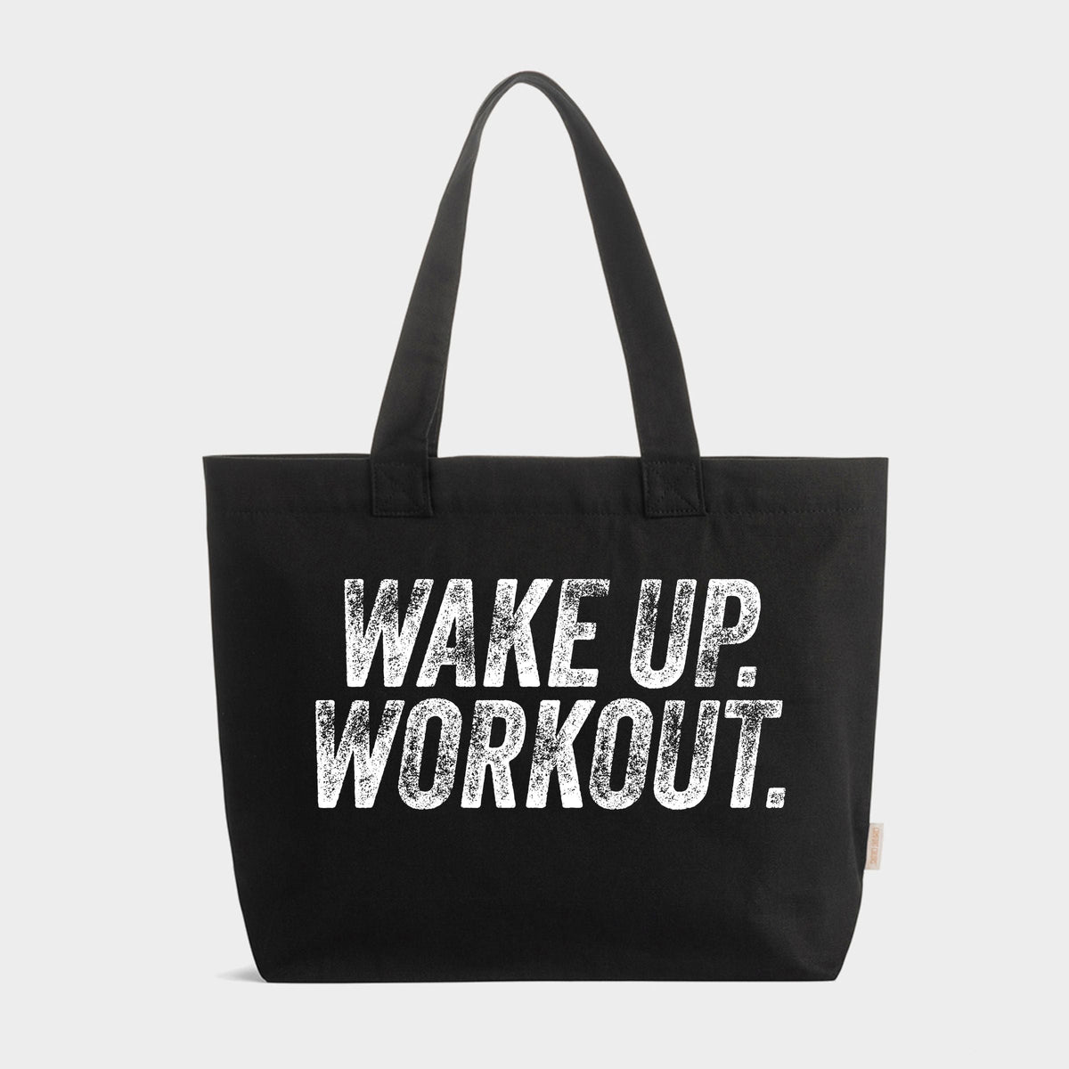 Wake Up. Workout. - Zippered Canvas Tote