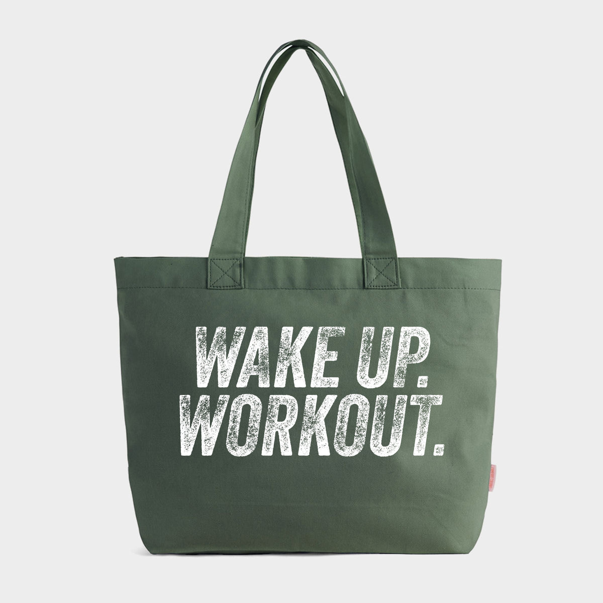 Wake Up. Workout. - Zippered Canvas Tote