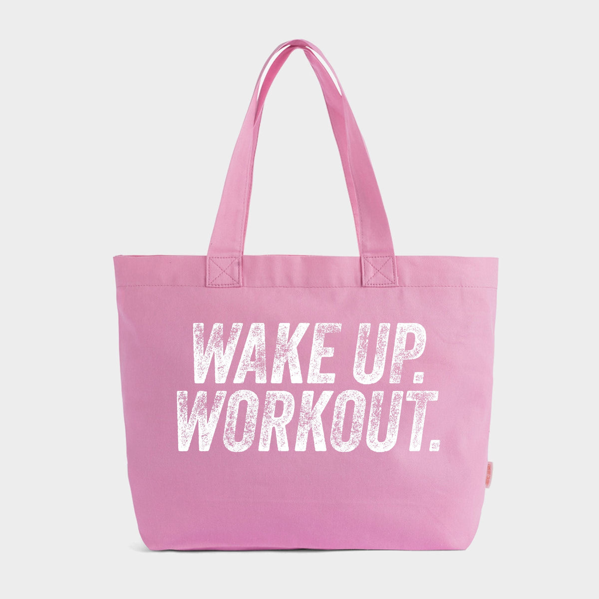 Wake Up. Workout. - Zippered Canvas Tote