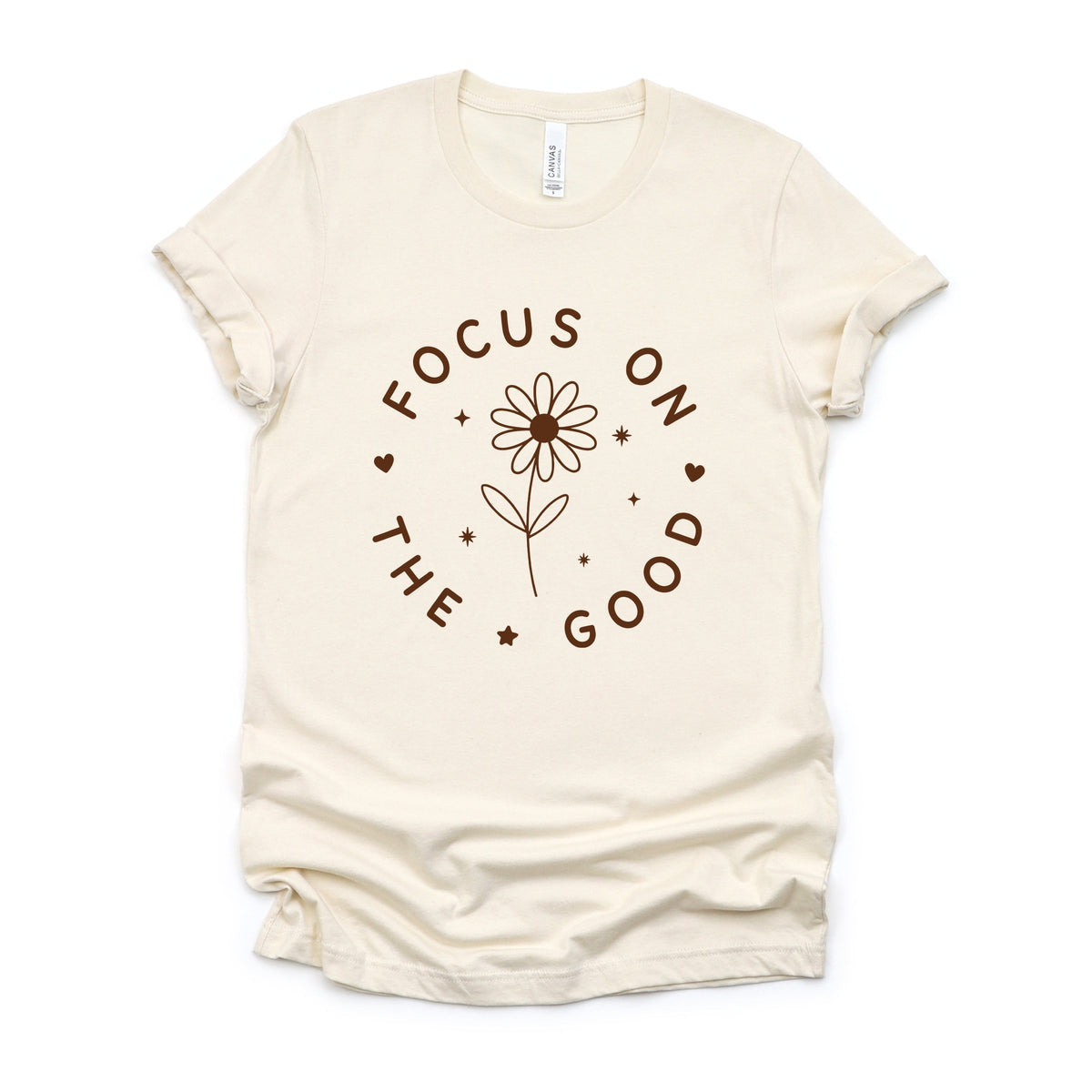 Focus On The Good Daisy - Women's Short Sleeve Graphic T-Shirt