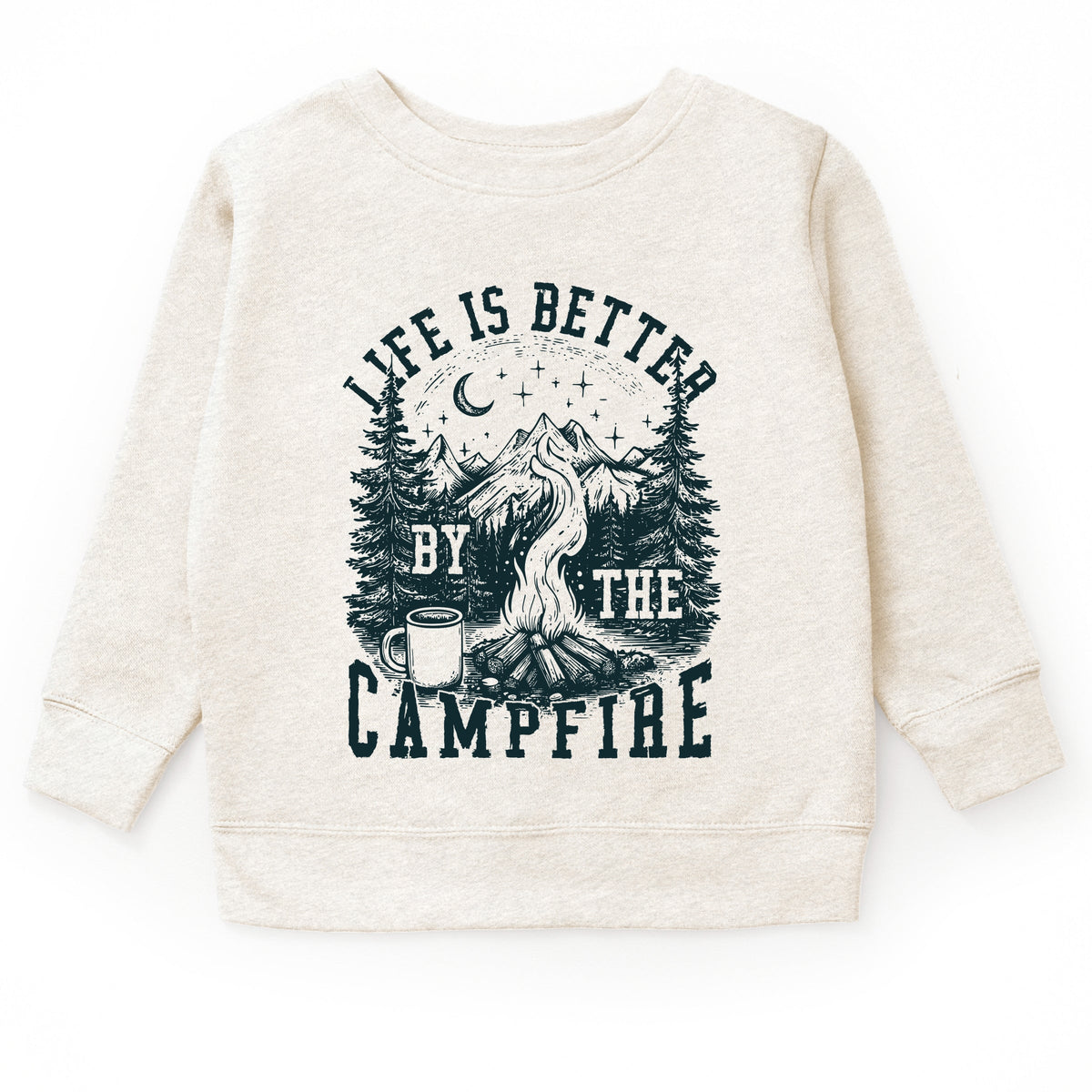 Life is Better by the Campfire Forest - Youth Graphic Sweatshirt
