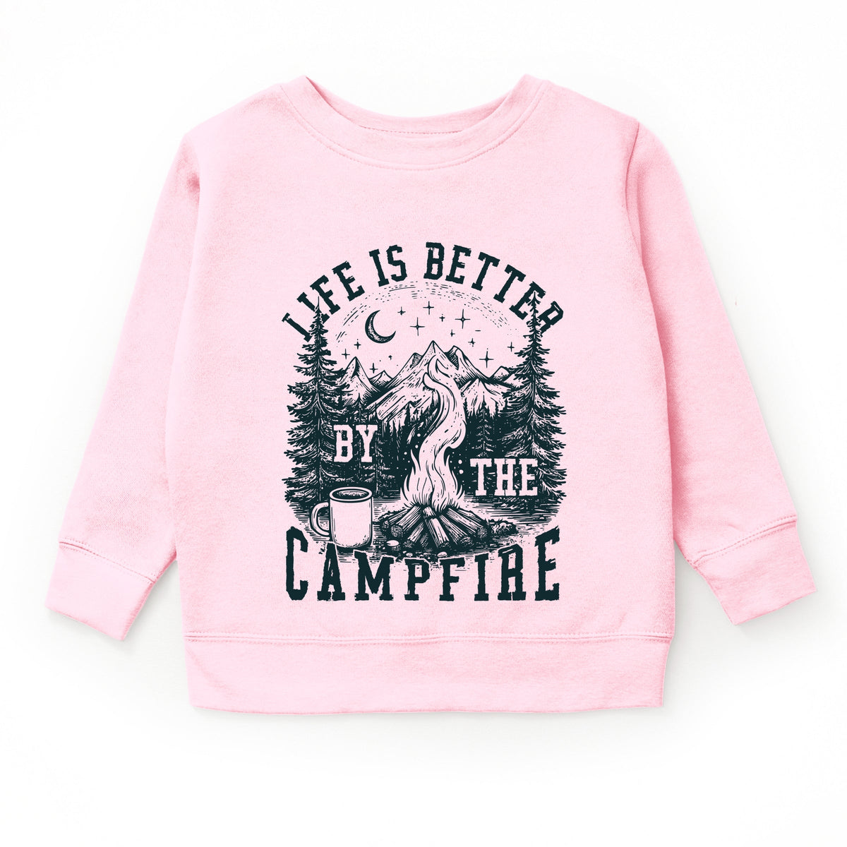 Life is Better by the Campfire Forest - Youth Graphic Sweatshirt