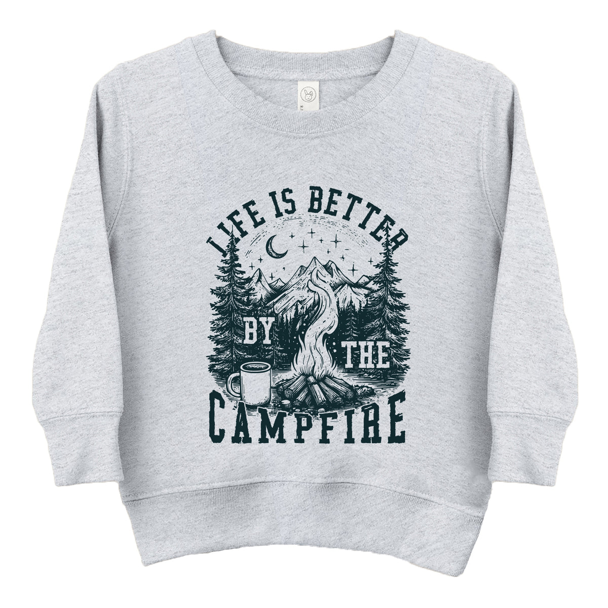 Life is Better by the Campfire Forest - Toddler Graphic Sweatshirt