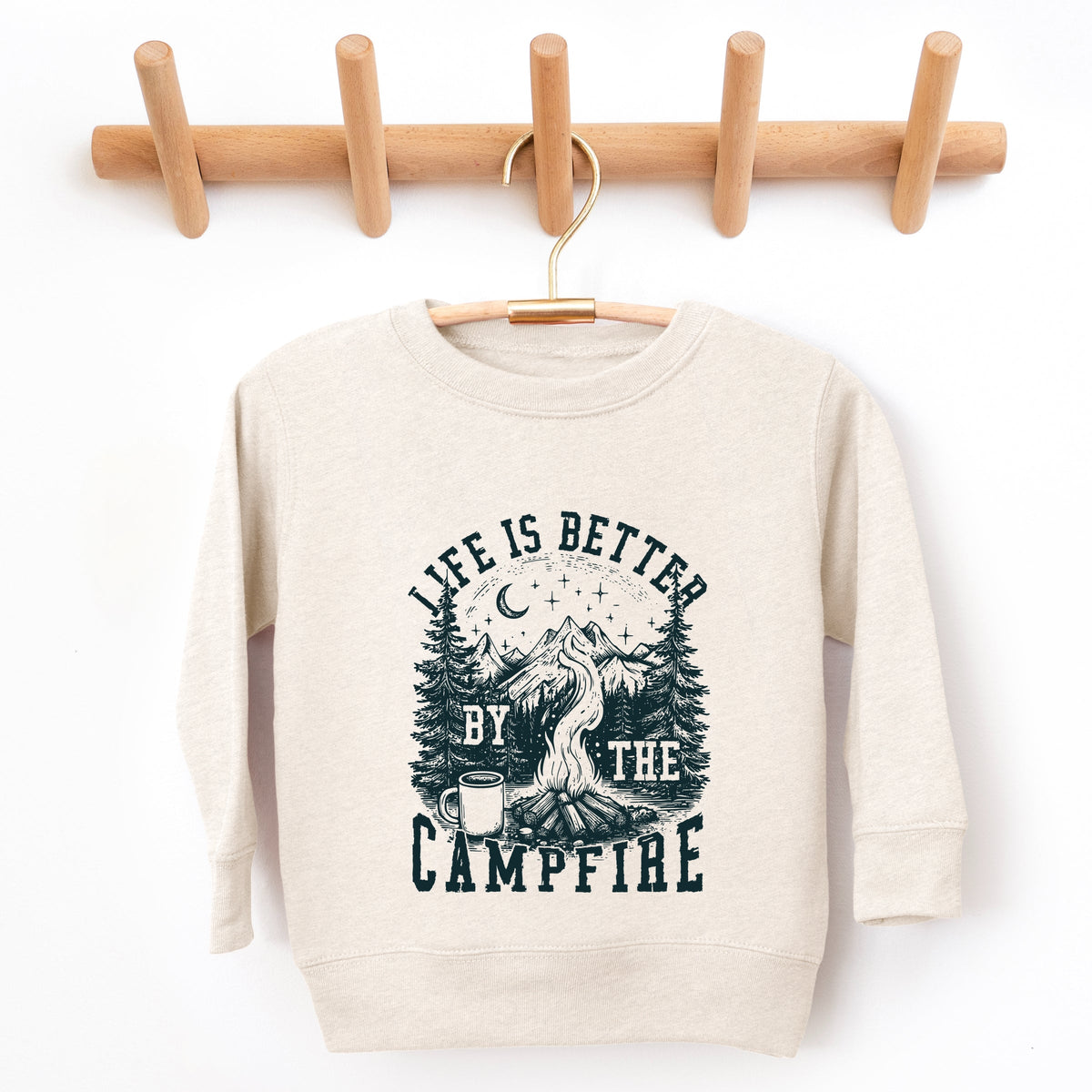 Life is Better by the Campfire Forest - Toddler Graphic Sweatshirt