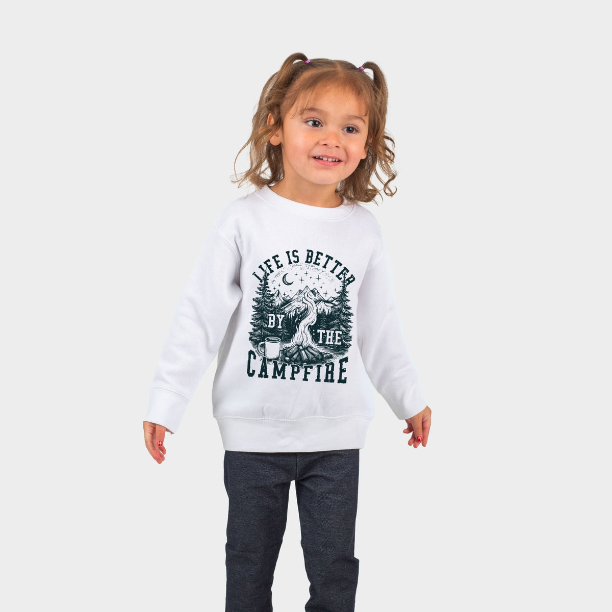 Life is Better by the Campfire Forest - Toddler Graphic Sweatshirt