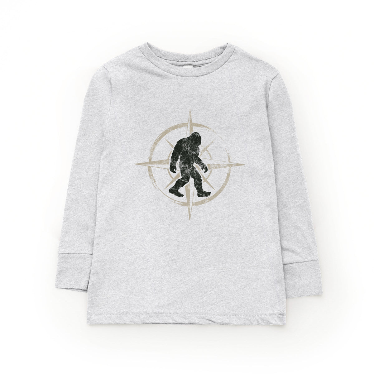 Wild Compass Distressed - Youth Long Sleeve Graphic T-Shirt