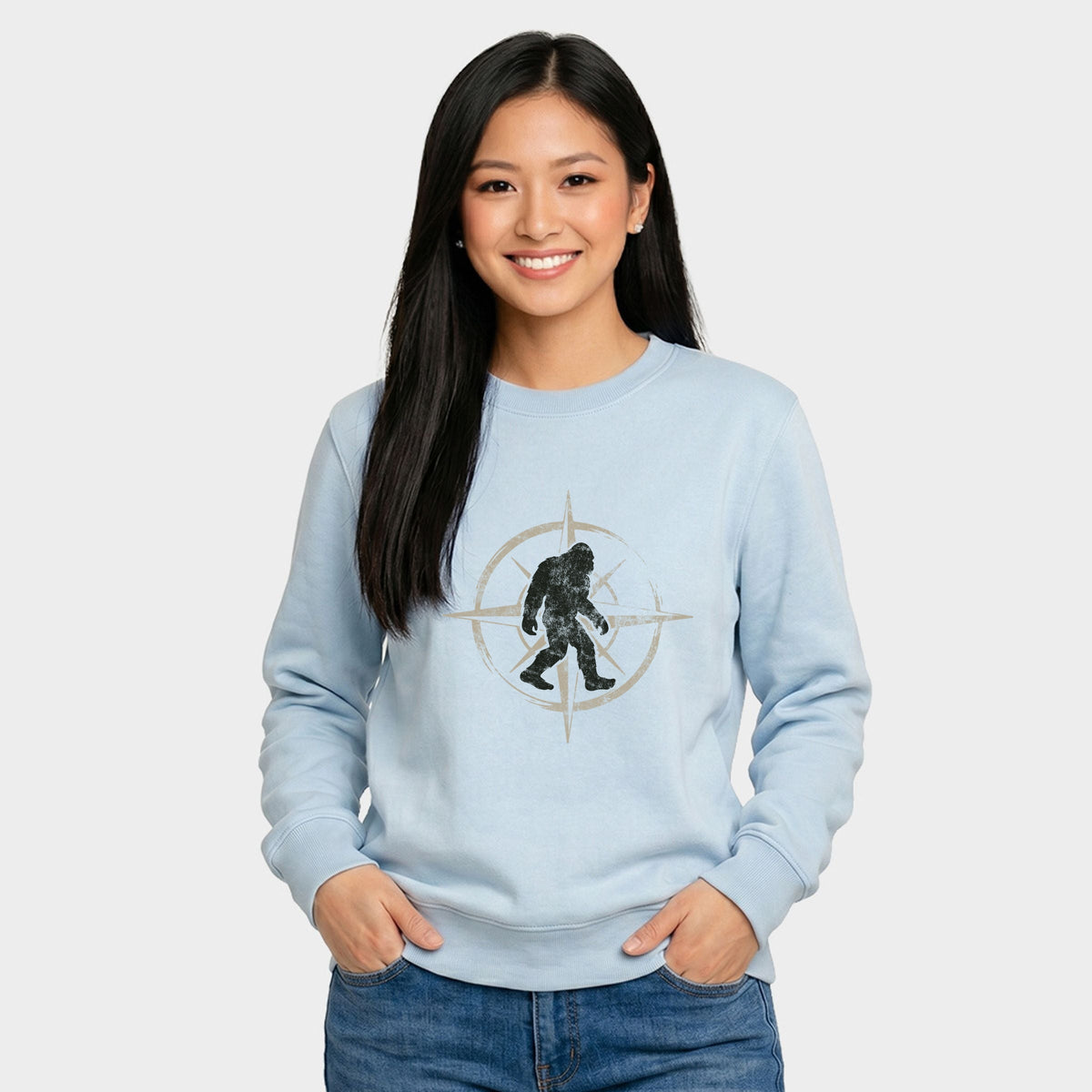 Wild Compass Distressed - Women's Graphic Sweatshirt