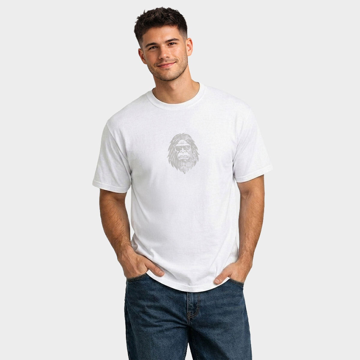 Forest Dweller Face - Men's Garment Dyed Graphic T-Shirt