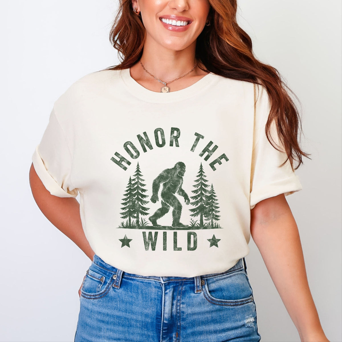 Honor The Wild Distressed - Women's Garment Dyed Graphic T-Shirt