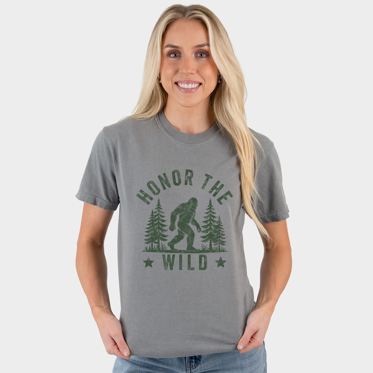 Honor The Wild Distressed - Women's Garment Dyed Graphic T-Shirt