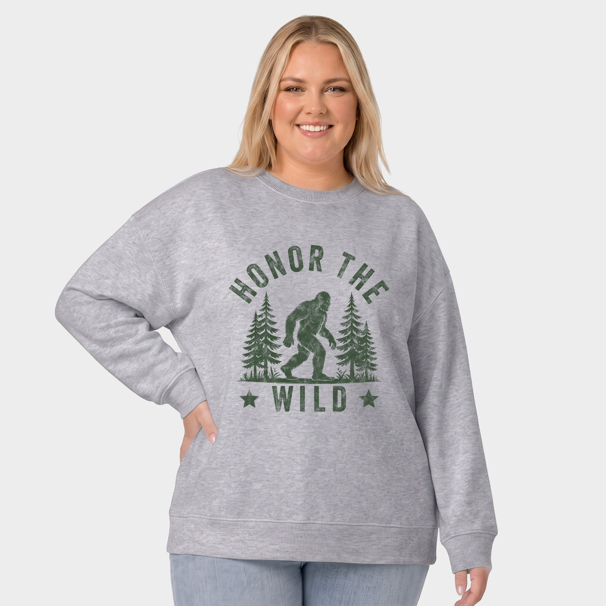 Honor The Wild Distressed - Women's Plus Sweatshirt