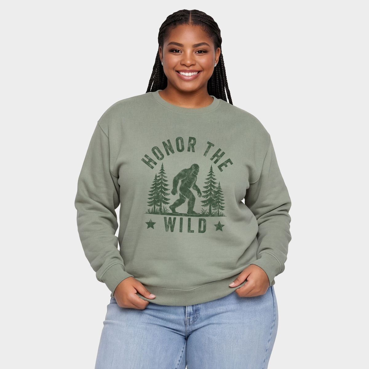 Honor The Wild Distressed - Women's Plus Sweatshirt