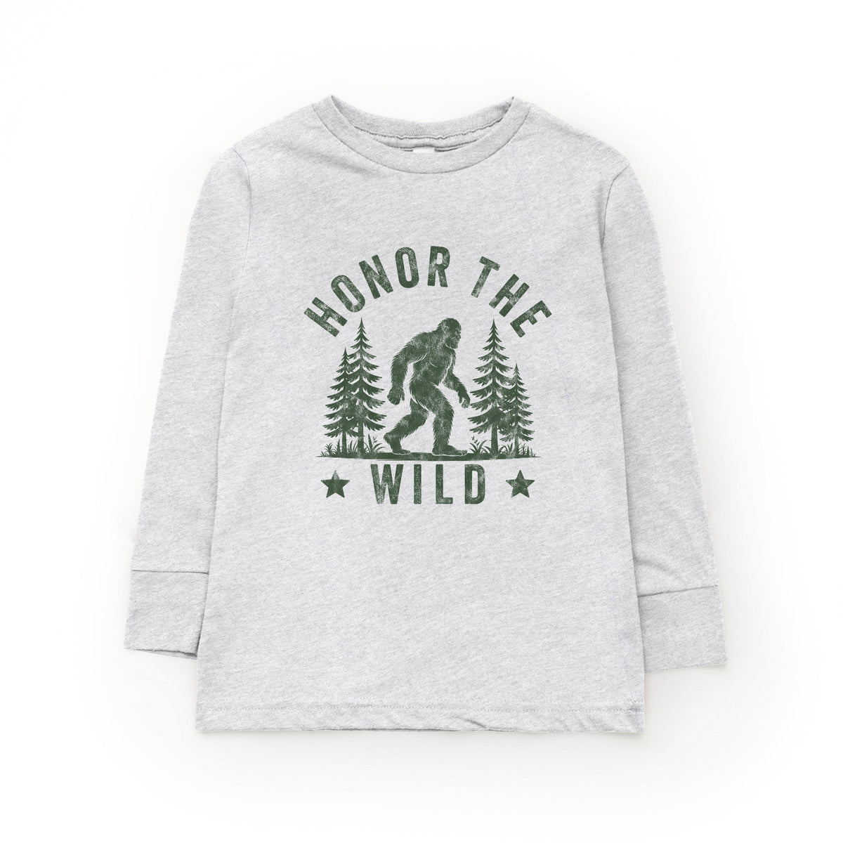 Honor The Wild Distressed - Youth Long Sleeve Graphic T-Shirt
