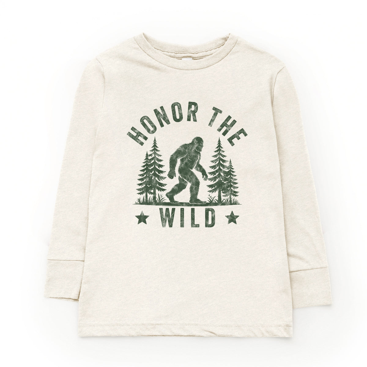 Honor The Wild Distressed - Youth Long Sleeve Graphic T-Shirt