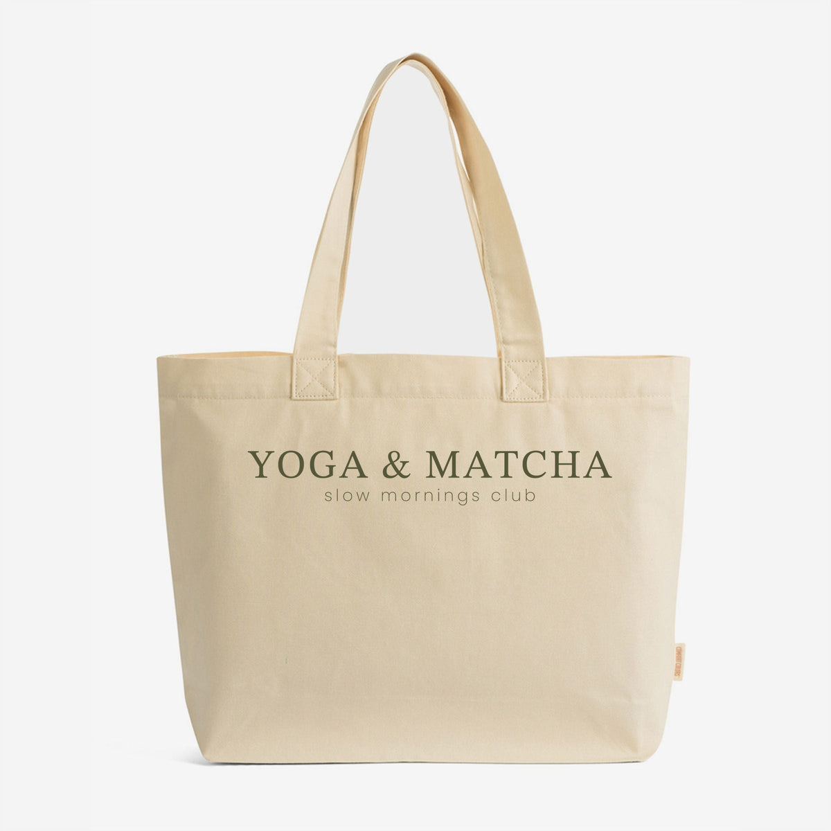Yoga & Matcha - Zippered Canvas Tote