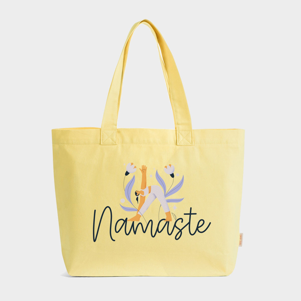 Namaste Yoga Stretch - Zippered Canvas Tote