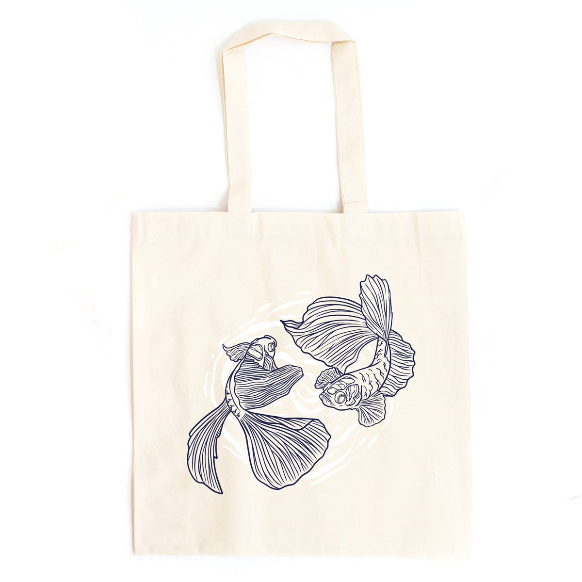 Yin and Yang Fish - Canvas Tote