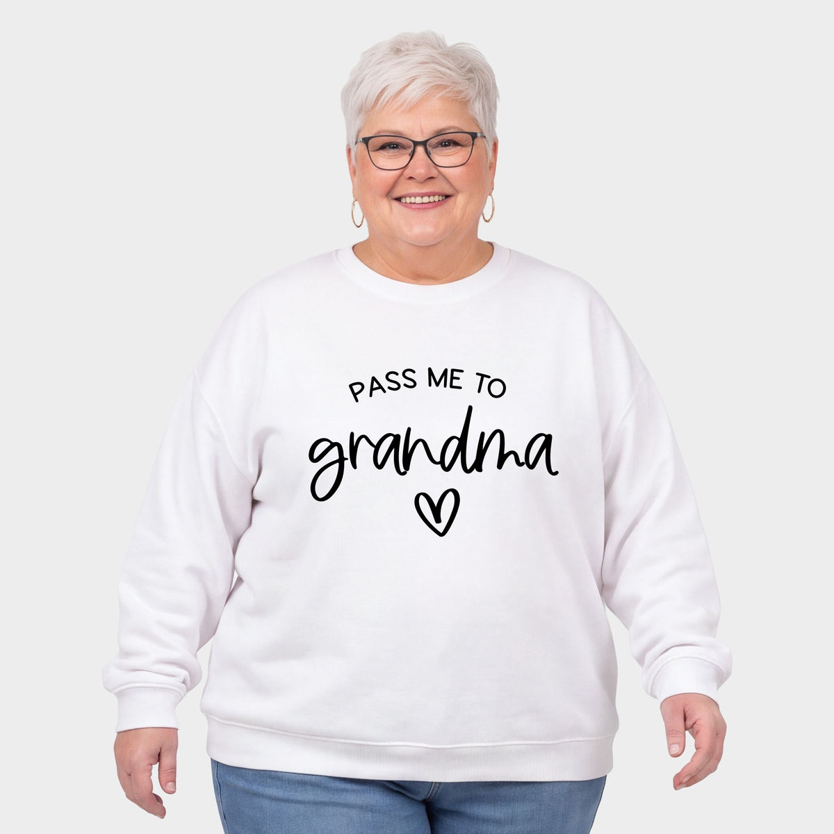 Pass Me To Grandma Heart - Women's Plus Sweatshirt