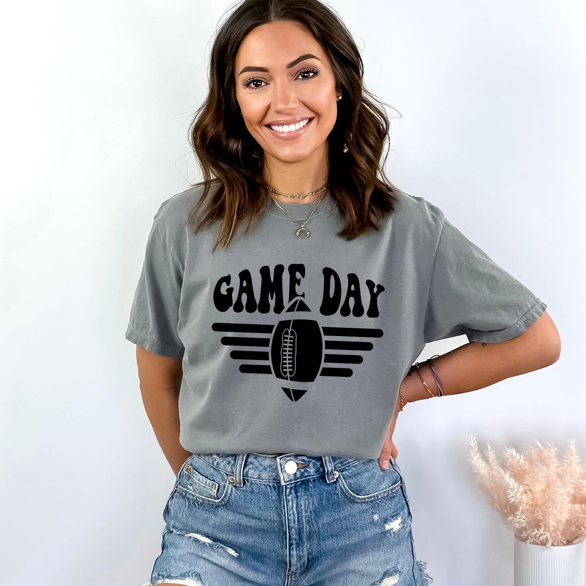 Football Game Day Stripes | Garment Dyed Tee