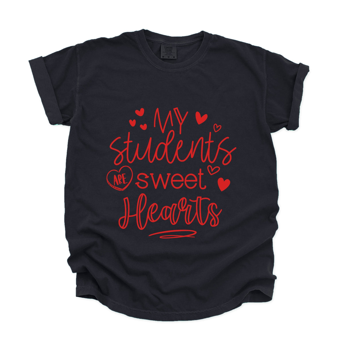My Students Are Sweet Hearts - Women's Garment Dyed Graphic T-Shirt
