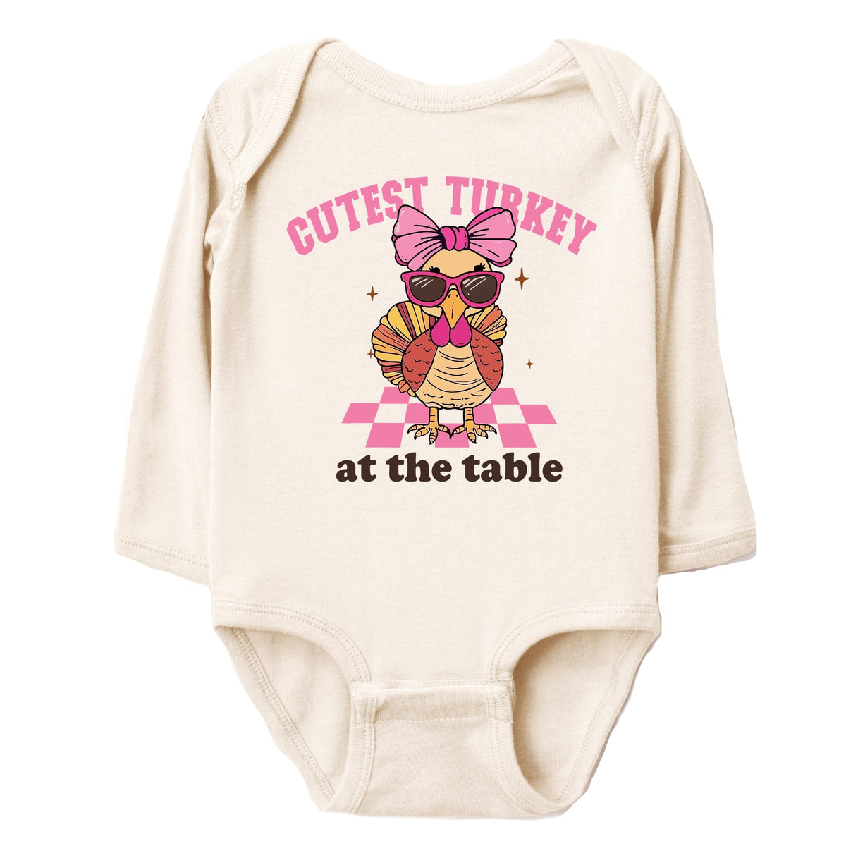 Cutest Turkey At The Table - Baby Long Sleeve Bodysuit